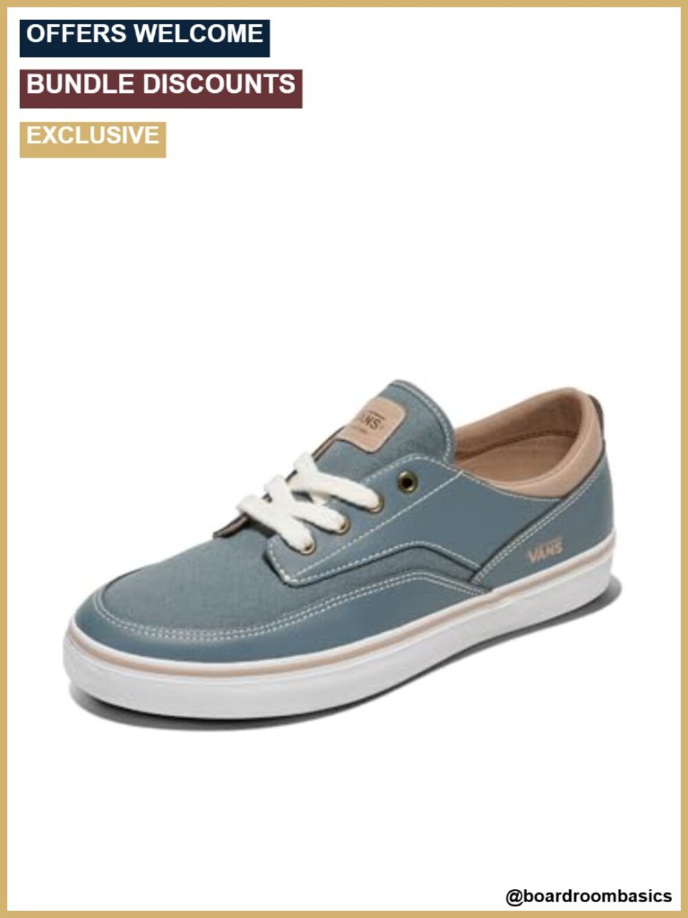 Vans Leather Canvas Low Top Lace Up Fashion Sneakers